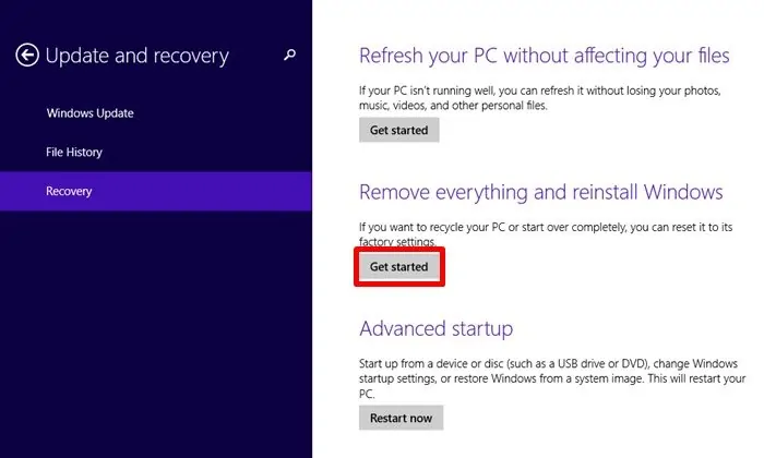 How to Factory Reset Samsung Laptop in Windows 8/8.1