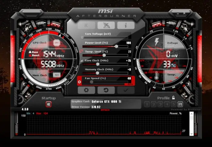 MSI afterburner software 