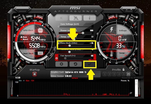 how to overclock cpu with msi afterburner