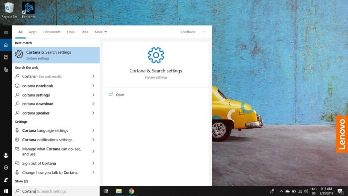 Remove cortana from Windows 10